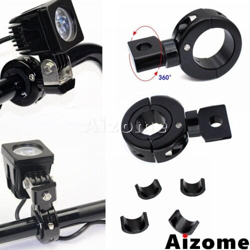 1Pair 32mm 25mm 22mm Motorcycle Crash Bar Handlebar Mount CNC Spotlight/ Fog Light Brackets Anti-Oxidation Tube Clamp Mount Kit