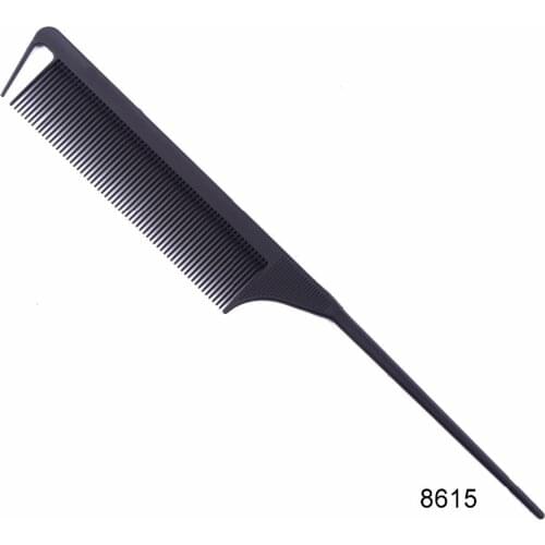 1pc Hot Fashion Black Fine-tooth Comb Plastic Pin Anti-static Hair Style Rat Tail Comb 220x28x4mm Hair Styling Beauty Tools