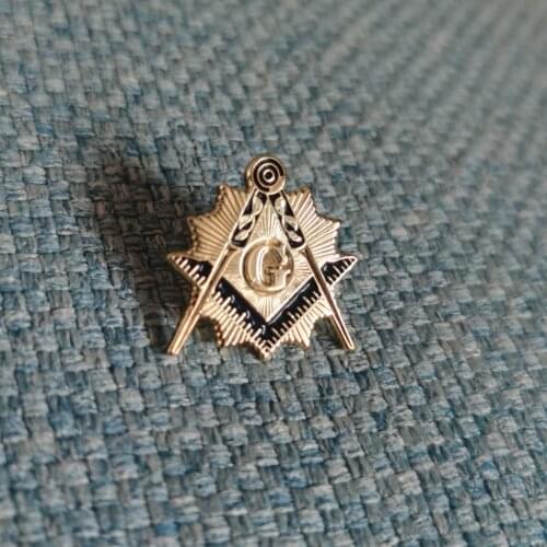 1" Master Mason Sun Splendor Lapel Pin Badge