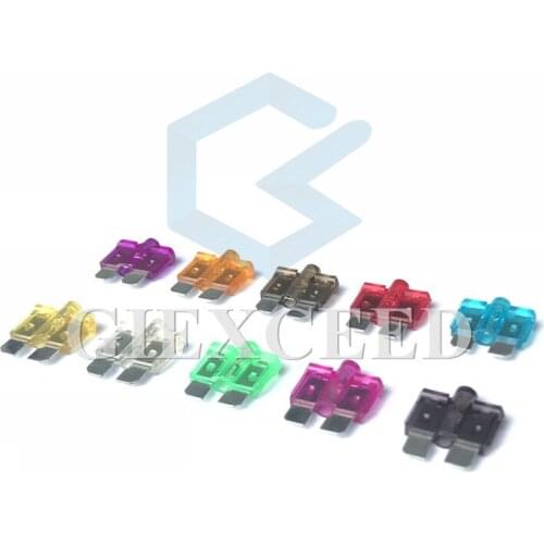 10 Pcs Standard Middle Size Auto Fuses With Indicator Light Pilot Lamp 5A-40A Automotive Medium Fuse With Fusing Indication