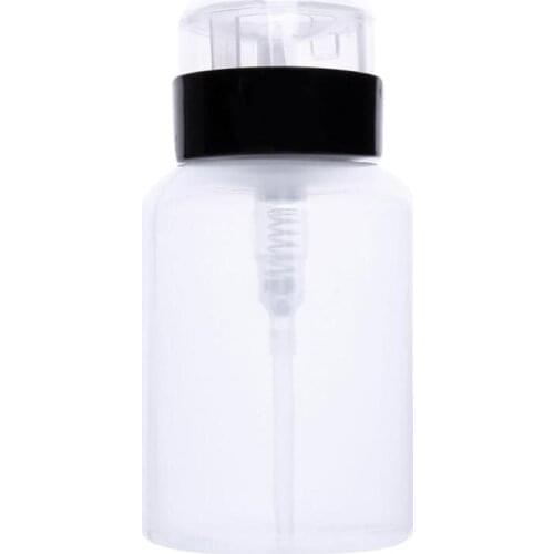220ml High-Capacity Empty Pump Refillable Nail Polish Remover Bottles Tools