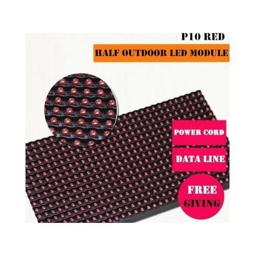 3PCS 320*160mm Semi- Outdoor high brightness Red P10 LED module for Single color LED Display board Scrolling message led sign