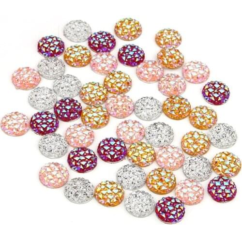 50pcs/lot Resin Cabochon Mini AB Rhinestones Stars Flatback Embellishments Ring Necklace Earring Diy Handmade Jewelry Findings