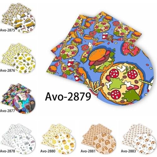 Huangtao Diy accessories 30*136cm Printed Faux Synthetic Leather for Bow,DIY handmade Materials