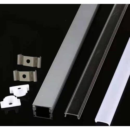 0.5m 12mm Aluminum profiles U-Style for 5050 5630 LED strip aluminum alloy flat shell + PC cover For with aluminum profiles