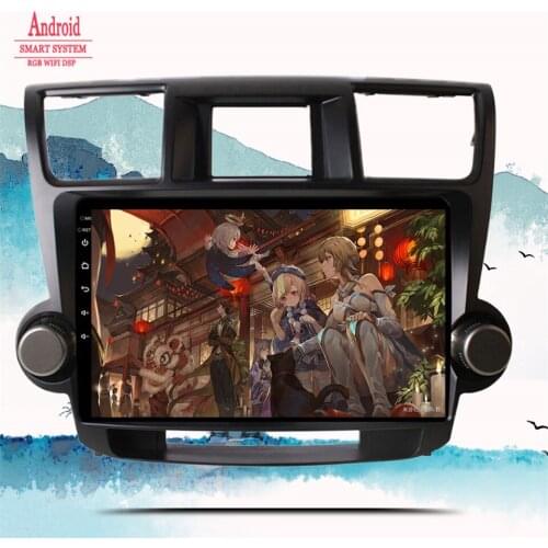 Auto Car Radio For Toyota Highlander 2 XU40 2007 2008 2009 2010 - 2013 Android 10 Multimedia Player Navigation GPS DVD Cassette