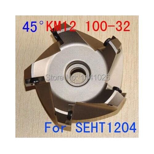 Free Shipping KM12 100-32 45 Degree Shoulder Face Mill Head for SEHT1204