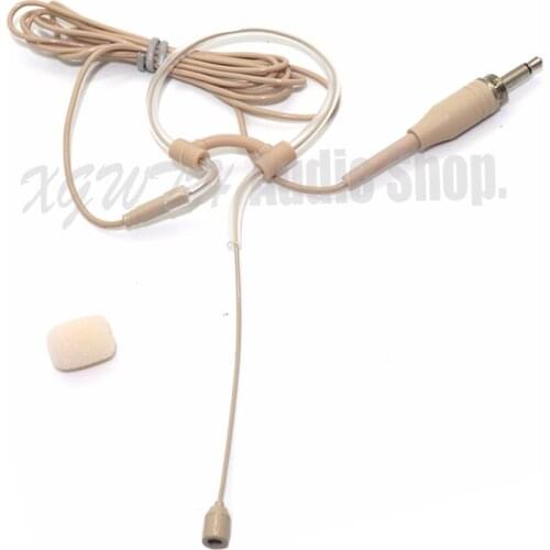 Free Shipping Male Screw Thread Lock 3.5 mm Jack Plug Earhook Head Worn Microphone For Wireless Microphone