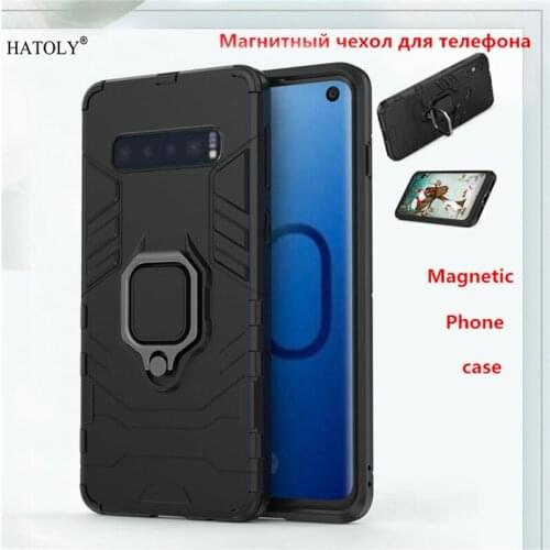 Case For Samsung Galaxy S10 Magnetic Ring Phone Holder Case For Samsung S10 Phone Stand Fundas Coque For Samsung S10 Back Cover