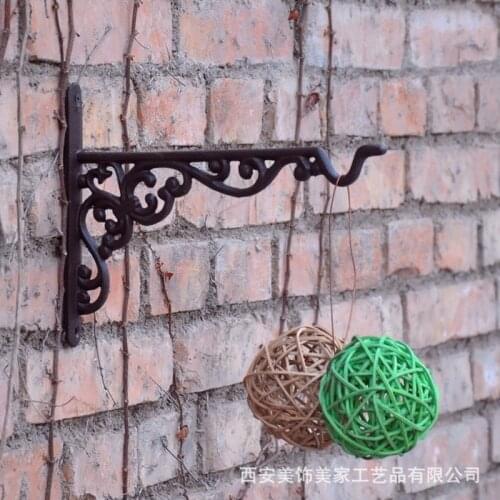 Cast Iron Hanger Wrought Iron Garden Hook Flower Pots Basket Wall Hanger Bracket WY80314