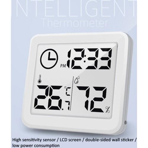 Digital Thermometer Hygrometer with LCD Display Indoor Outdoor Temperature Humidity Meter White/Balck/Pink/Blue