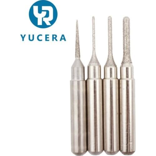 Dental CAD CAM Cutters For Emax Dental Lab Use Shank 6mm Emax Metal Diamond Milling Burs