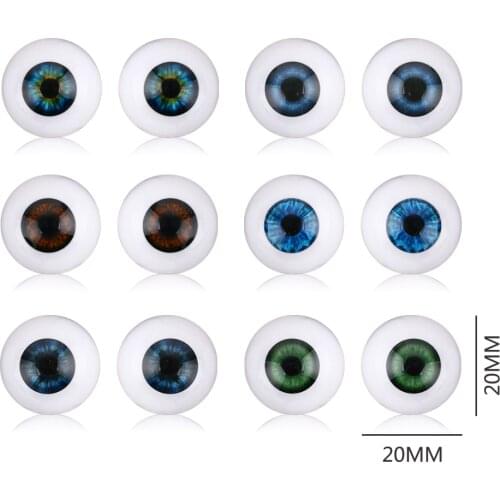 1 Pair Eye of Reborn Doll 20/22/24mm Fake Eyes Lifelike Hollow Acrylic Fake Eyeball Bjd Doll Accessory Toy