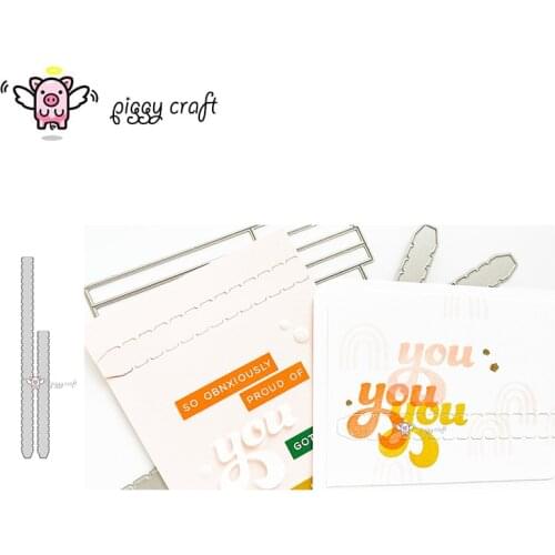 Piggy Craft metal cutting dies cut die mold Tear strip decoration Scrapbook paper craft knife mould blade punch stencils dies