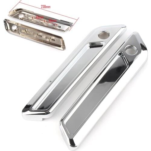 Motorcycle Saddlebag Latch Cover Left & Right For Harley Touring Road King Street Glide FLHT 2014 2015 2016 2017 2018 CNC 2pcs