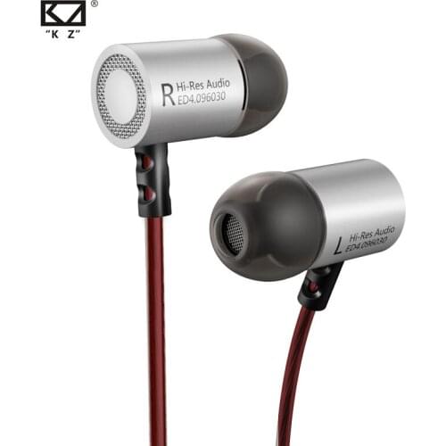 KZ ED4 Earphones Bass Ear HIFI Headset DJ Earphone Metal Stereo Earbuds with Microphone for Mobile Phone MP3 MP4 in ear monitor