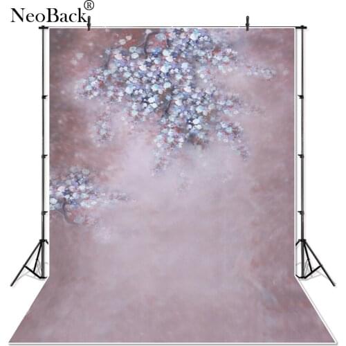 NeoBack Spring Lotus Floral Thin Vinyl Backdrops Photo backgrounds Newborn Baby Photo Backdrops Child Photocall Studio Backdrop
