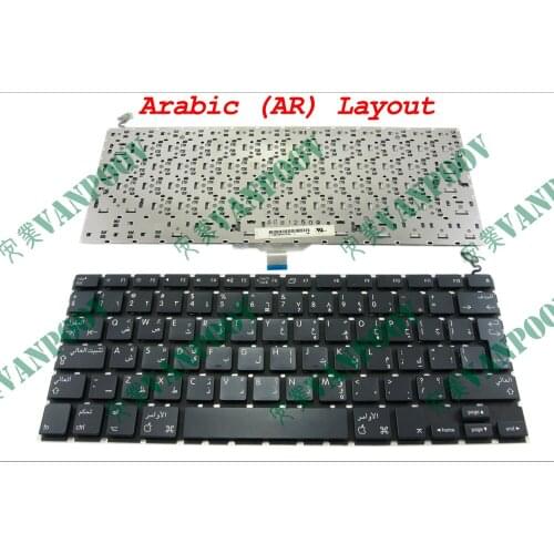 New Arabic Notebook Laptop keyboard for Apple A1181 A1185 Pro 13.3 13" For Intel Black AB AR version - KZ6328NSVPEA