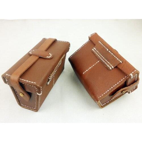 Pair WWII Japanese IJA Military Ammo Pouch Leather Waist Ammo Bag Front