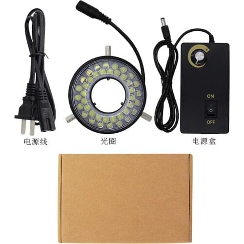 Industrial microscope camera 56 LED Adjustable brightness source Dimmer SMD Ring Light illuminator Lamp