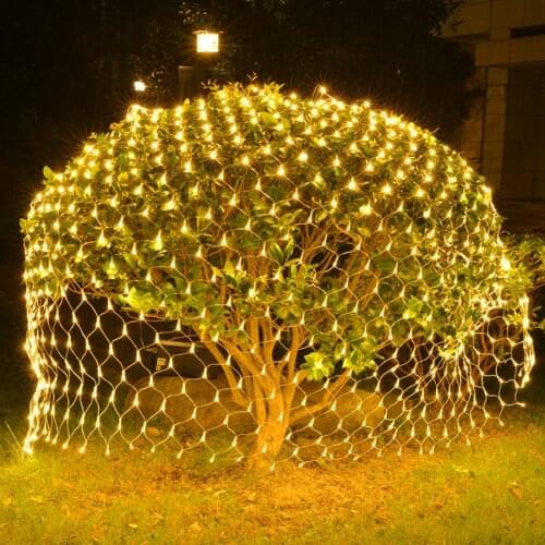 Net LED String Lights 8Modes 220V 1.5x1.5m 3X2M 4X6M Festival Christmas Decoration New Year Wedding Party Waterproof