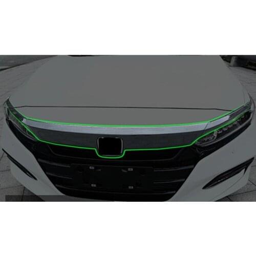 For Honda Accord Sedan 10th 2018 2019 2020 2021 Protect Detector Carbon Fibre Trim Front Up Head Grid Grill Grille Panel Hoods