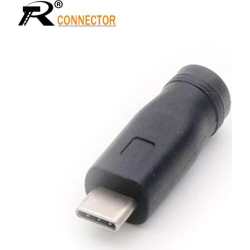10pcs DC Type-c female to 5.5*2.1 female Connector 5521 Power Jack DC Power Conector 5.5x2.1 adapter USB Type C Converter