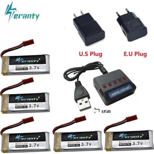 3.7V 800mAh lipo Battery + charger for Syma X54HC X54HW X56W TK110HW JXD509 509W 509G V686 H12C RC Drone Quadcopter Spare Part