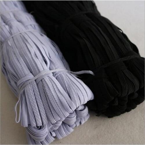 5/10m Nylon Elastic Banding White And Black 3/6/8/10/12mm Polyester Elastic Band For DIY Clothes Garment Sewing Accessories 5z