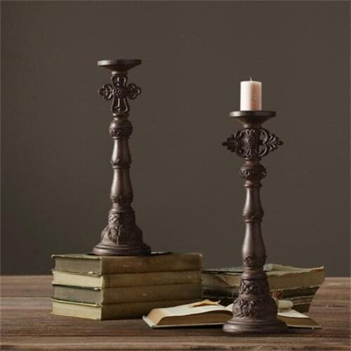 American village style home furnishing decoration retro Nostalgia Candlestick Nordic simple hand made luxury candlestick