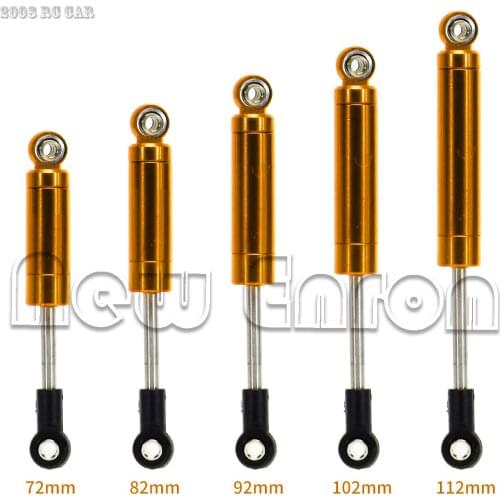 72-112MM Gold Aluminum Int Shock Absorber Damper 1/10 RC Tamiya Kyosho Axial HPI Crawlers Car Trucks CC01 SCX10