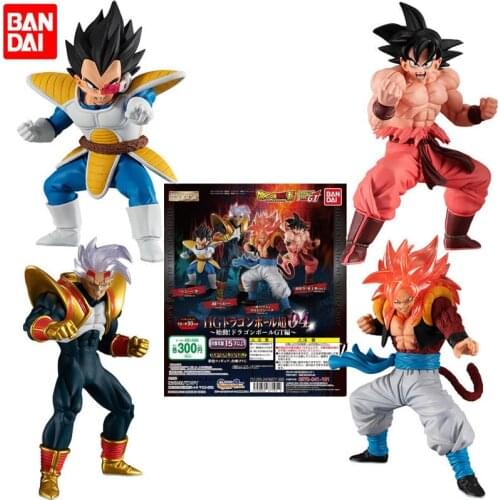 Bandai Dragon Ball Anime HG04 Gogeta Son Goku Dragon Ball Resurrection GT Series Shokugan PVC Action Collection Model Kids Toys