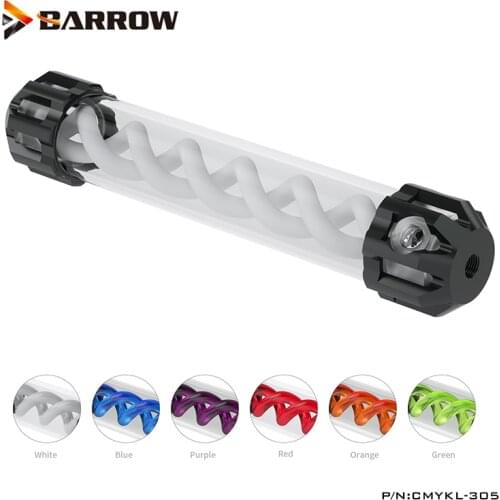 Barrow Computer Case Split Water Cooling T Virus Cylinder Reservoir,Water Tank,Red,Green,Purple,Blue,White,Orange, CMYKL-305