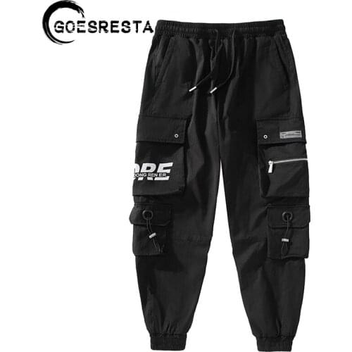 Men Pants Brand 2021 New Hip Hop Streetwear Jogger Multi-Pocket Cargo Trousers Harajuku Harlan Loose Fashion Casual Pants Men