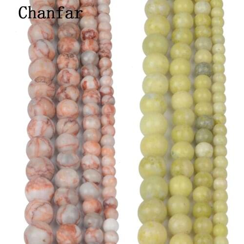 Natural Stone Red Network Mustard Stone Beads Women Jewelry DIY Fashion Making Beads 4 6 8 10 12mm