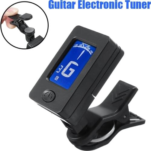 Digital LCD Clip-On Acoustic Electric Guitar Tuner With CR2032 Battery for Acoustic Electric Guitar Bass Ukulele Banjo Parts