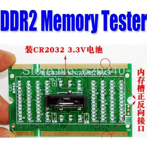 Free shipping New Notebook memory DDR2 Diagnostic tool Tester with light Dummy load Notebook motherboard fault diagnosis
