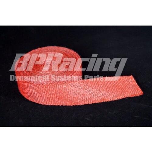 Length 393"inch / 10meter Width 1"inch / 2.5cm Exhaust Header Turbo Manifold Heat Wrap Front Pipe Turbo Insulating Tape Red