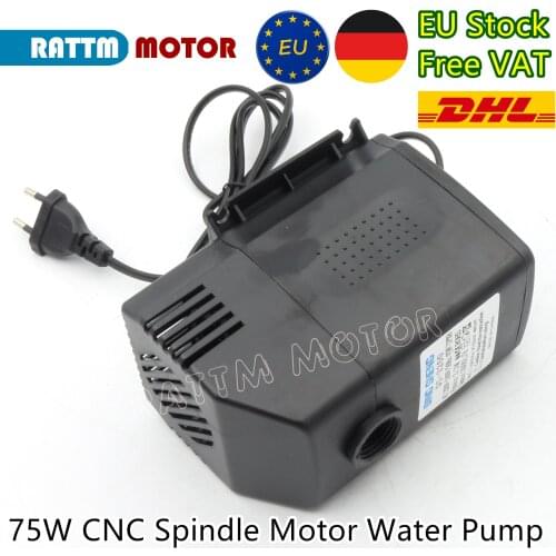 「EU Free Delivery」75W 3000L/H CNC Spindle Motor Water Pump 3.2m 220VAC Submersible Pump Carving Machine Accessories