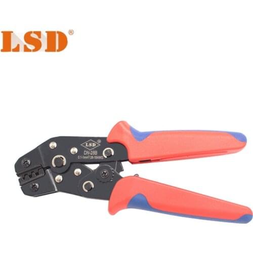 Mini crimp pliers DN-28B/SN-28B for crimping non insulated Tabs terminals 0.1-1.0mm2 Professional ratchet crimping tool