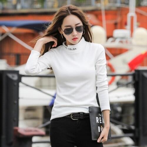 GGRIGHT Poleras De Mujer Moda 2019 T Shirt Femme T Shirt Women letter T-Shirt Long Sleeve Casual Woman Tshirt Korean Clothing