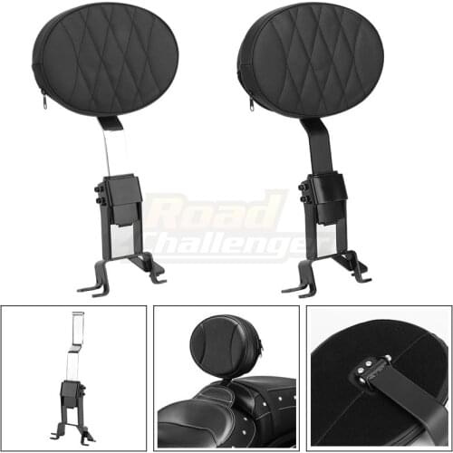 Motorcycle Adjustable New Plug In Driver Rider Seat Backrest Kit For Indian 14-Up Chief Roadmaster Chieftain Springfield