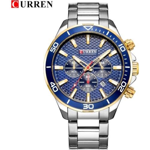 Men Watches CURREN Luxury Brand Men New Business Quartz Wristwatch Man Waterproof Stainless Steel Date Watch Relogio Masculio