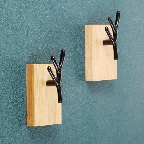 1 set wall hooks Iron Hanger for keys clothes Hats Nordic style tree branches shapedecorations for office restaurant nail-free