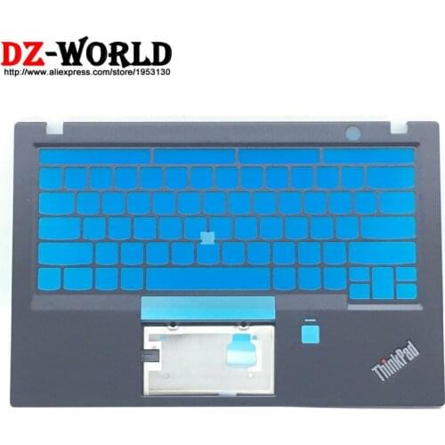 New Original for ThinkPad X1 Carbon 5th Keyboard Bezel Palmrest Cover US Version w/o Touchpad with Fingerprint Hole SM10N01551