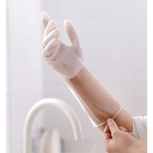 Dishwashing Gloves Female Rubber Latex Kitchen Durable Thin Section Washing Clothes Rubber Plastic Cleaning Housework