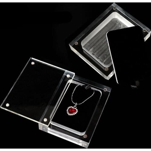 Transparent Acrylic Jewelry Display Small Box Pendant Necklace Display Jewelry Box Jewelry Gift Box