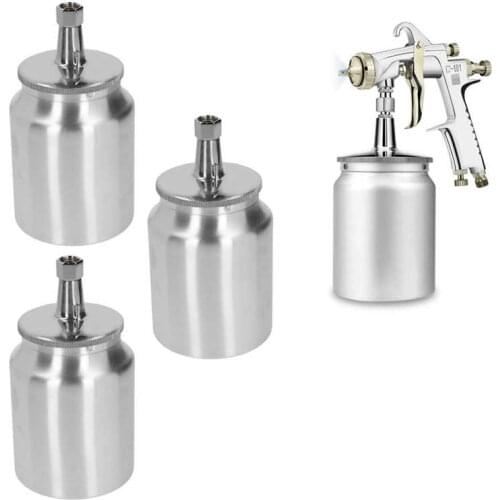 1000ml Spray Gun Cup Aluminium Pot Suction Feed Paint Sprayer Pot Kettle Can Sprayer Pot Air Spray Gun Tank