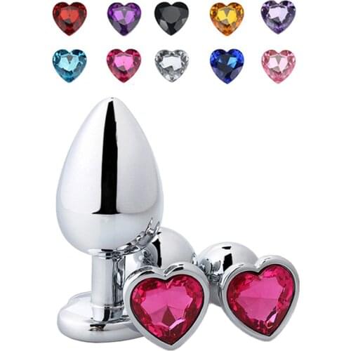 S/M/LAnal Beads Crystal Jewelry Round Butt Plug Stimulator Sex Toys Dildo Stainless Steel Anal Plug For Gay Couple anal plug