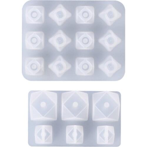 Crystal Epoxy Resin Mold Section Arc Diamond Beads Silicone Mould DIY Craft Tool